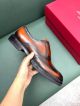 Ferragamo Man Black and orange Calfskin Business Leather Shoes 0428124 (6)_th.jpg